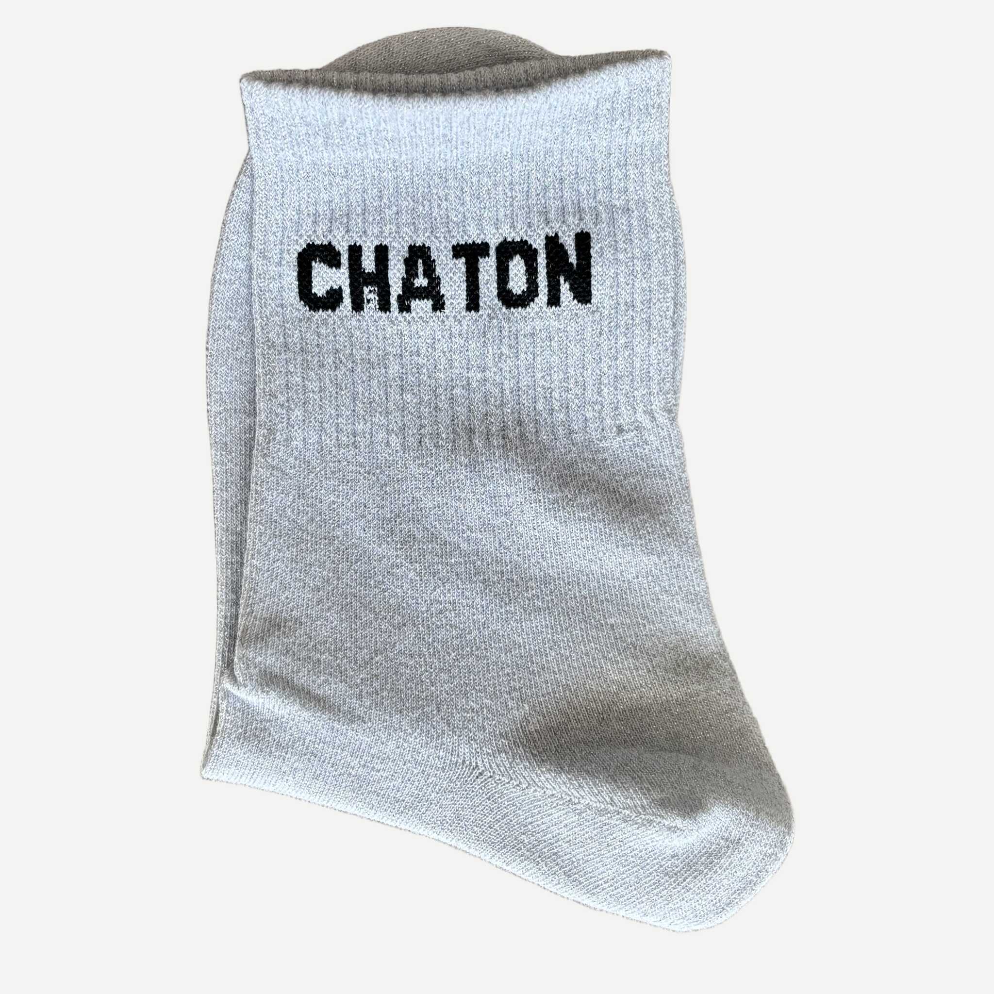 Chaussettes Chaton Gris Argent 2