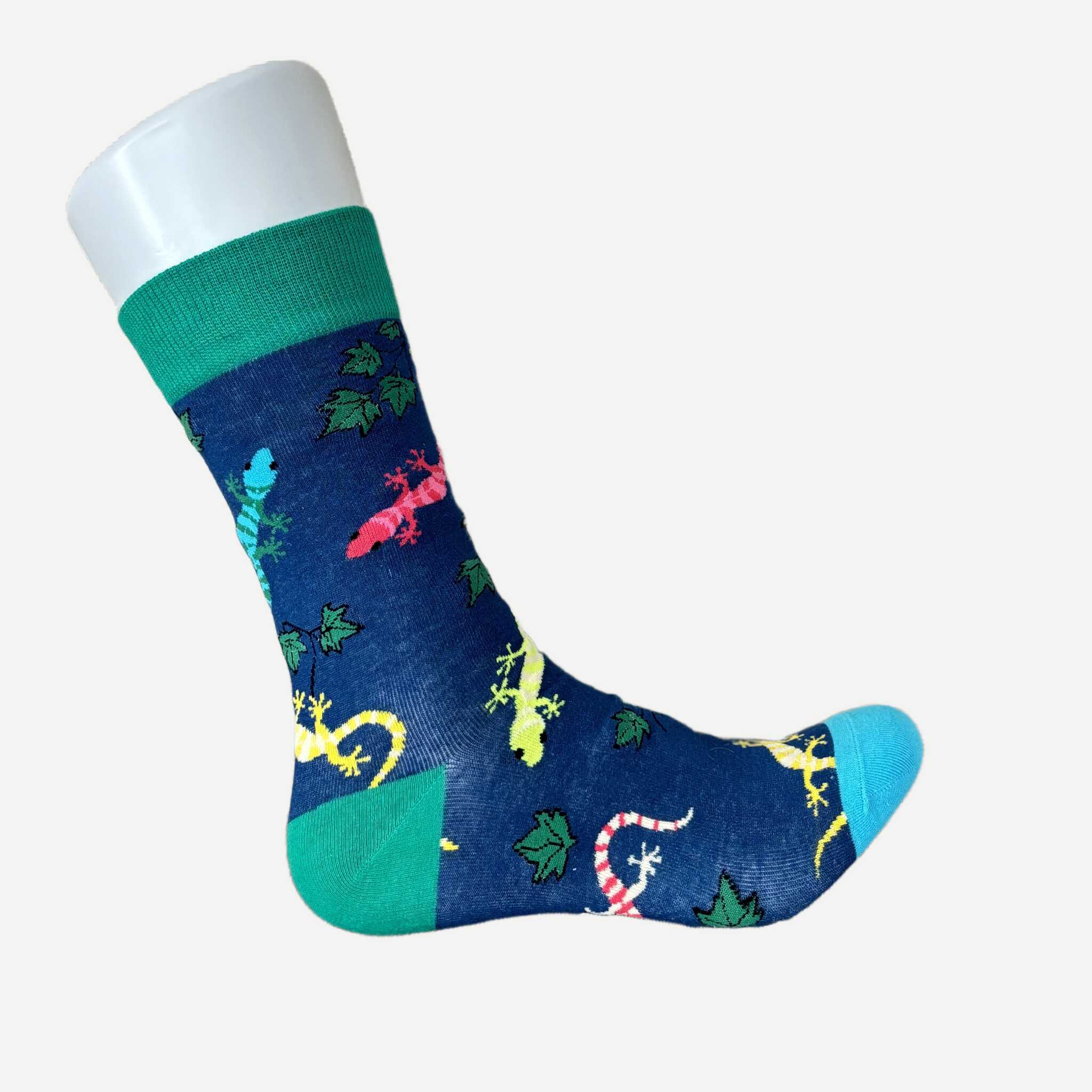 chaussettes-hola-olivia-cameleon-bleu-marine-3 Chaussettes Hola Olivia Lézard 3