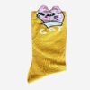 Chaussettes Yanoir Motif Animaux Cat Couleur Moutarde 2