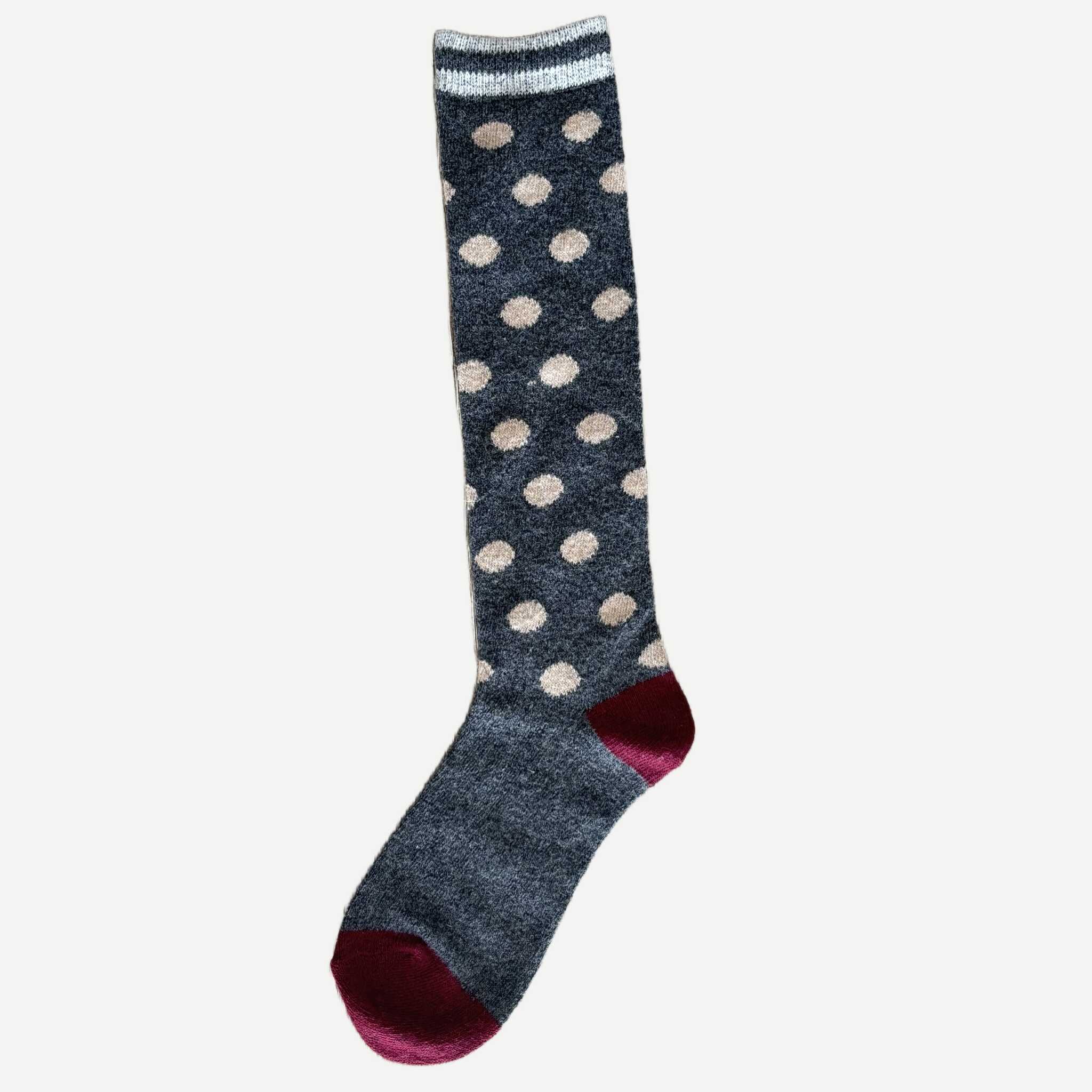 Chaussettes Persail Laine Femme Couleur Gris Fonce 1